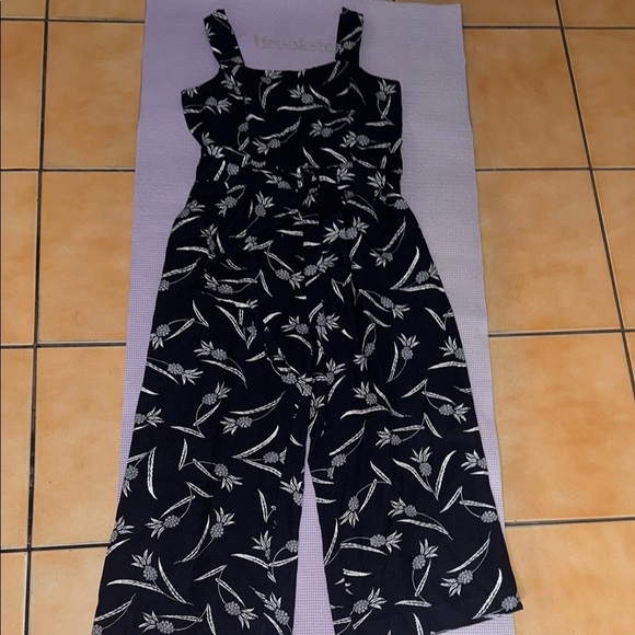 Ann Taylor Factory White and Blue Jumpsuit with Palazzo Style 125 - Picture 6 of 11